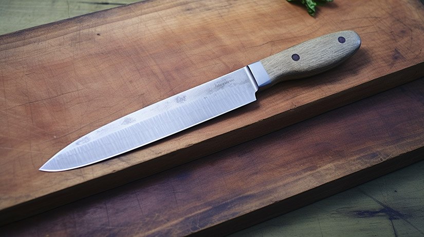 Kitchen knife placed on a table