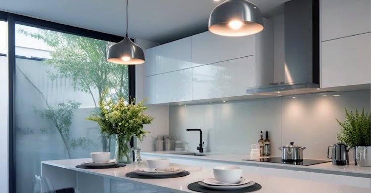 White kitchen with luxory decoration