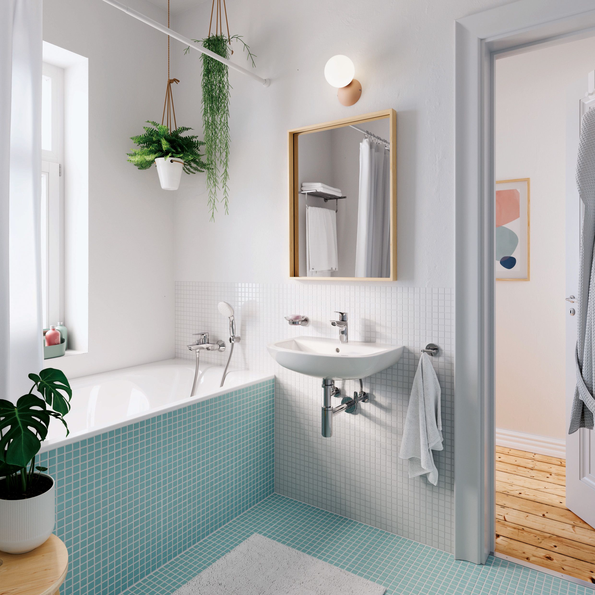 How should you furnish a small bathroom